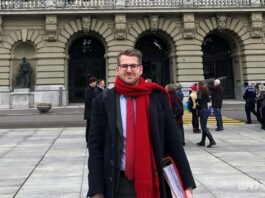 Baptiste Hurni a fait ses premiers pas au Parlement à Berne en 2019. (Photo : RTN)